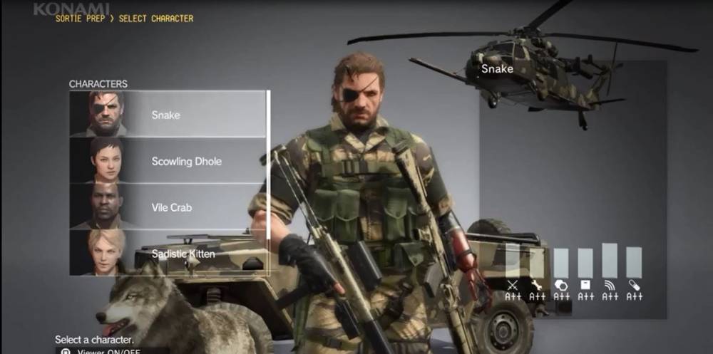 You Can Also Choose To Play As Someone Other Than Snake. Sadistic Kitten, Here I Come!