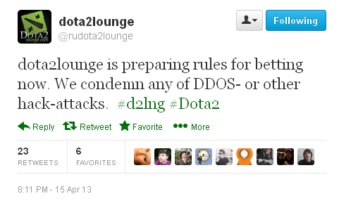 Ddos Attacks On The G-1 League Western Qualifiers? 14 Screenshot from twitter.com/rudota2lounge