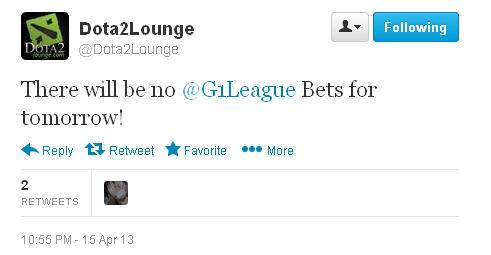 Ddos Attacks On The G-1 League Western Qualifiers? 15 So if you were hoping to get rares from this... No, you're not. Screenshot from: https://twitter.com/Dota2Lounge