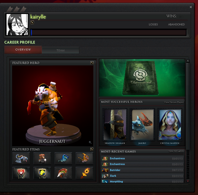 What'S Inside The International 2013 Interactive Compendium 2 Judging by the most successful heroes, can you guess the role played by the owner of this profile?