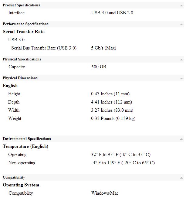 Wd Mypassport Air Specs