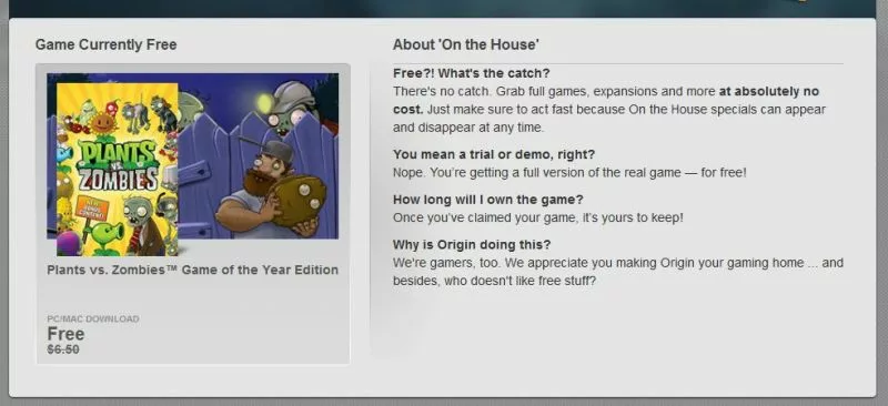 Plants Vs. Zombies: Game Of The Year Edition Free On Origin Plants Vs. Zombies: Game Of The Year Edition Free On Origin