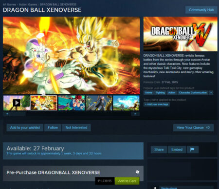 Dragon Ball Xenoverse Now Available On Steam