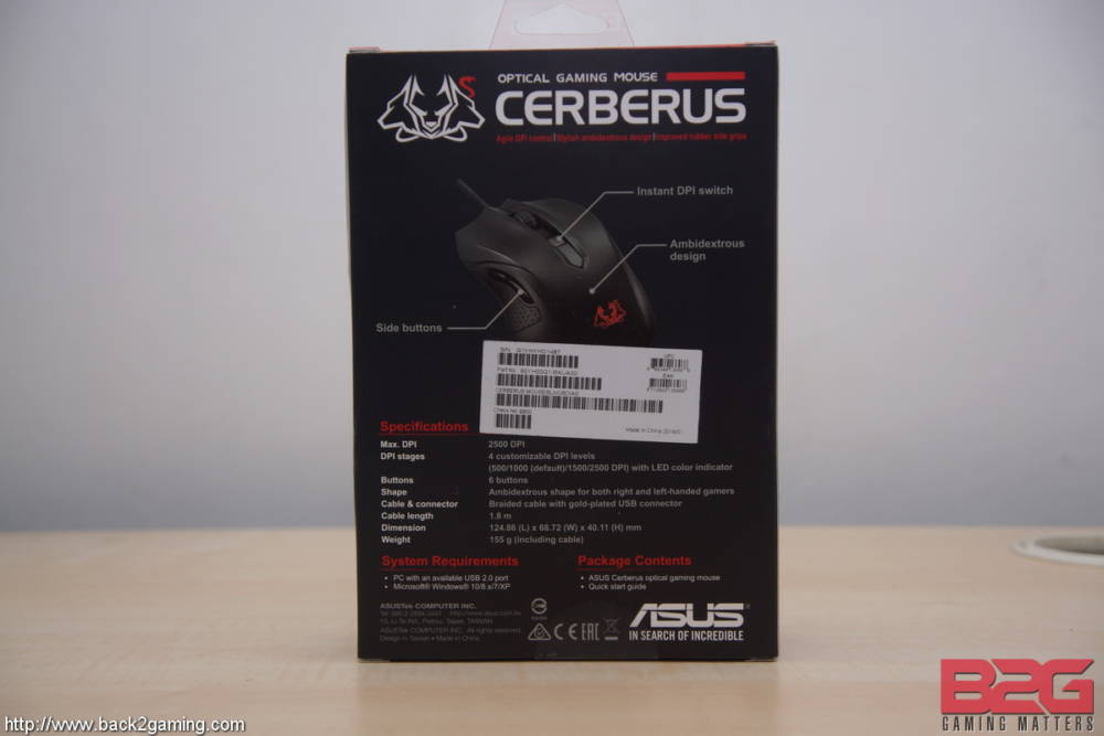 Asus Cerberus Gaming Mouse Review