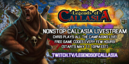 Legends Of Callasia 48-Hour Livestream And Giveaway On May 11, 10Pm Est