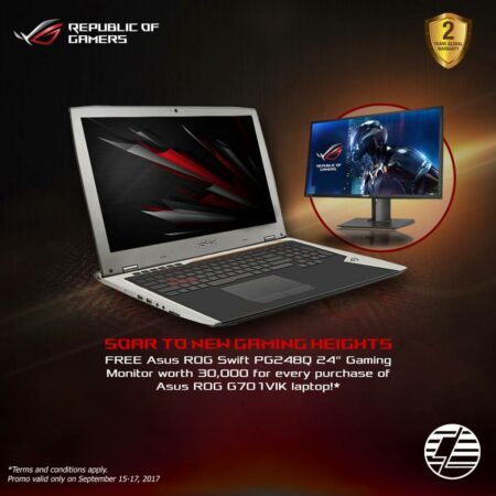 Get A Free Rog Swift 24&Quot; Gaming Monitor With If You Buy An Rog G701Vik Gaming Laptop This Weekend At Complink