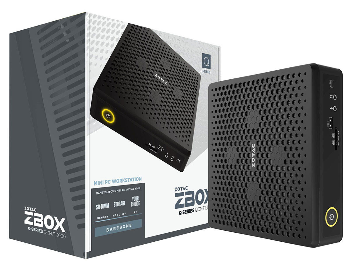 ZOTAC Announces ZBOX QCM7T3000 Combining 10th Gen Core and Quadro RTX -