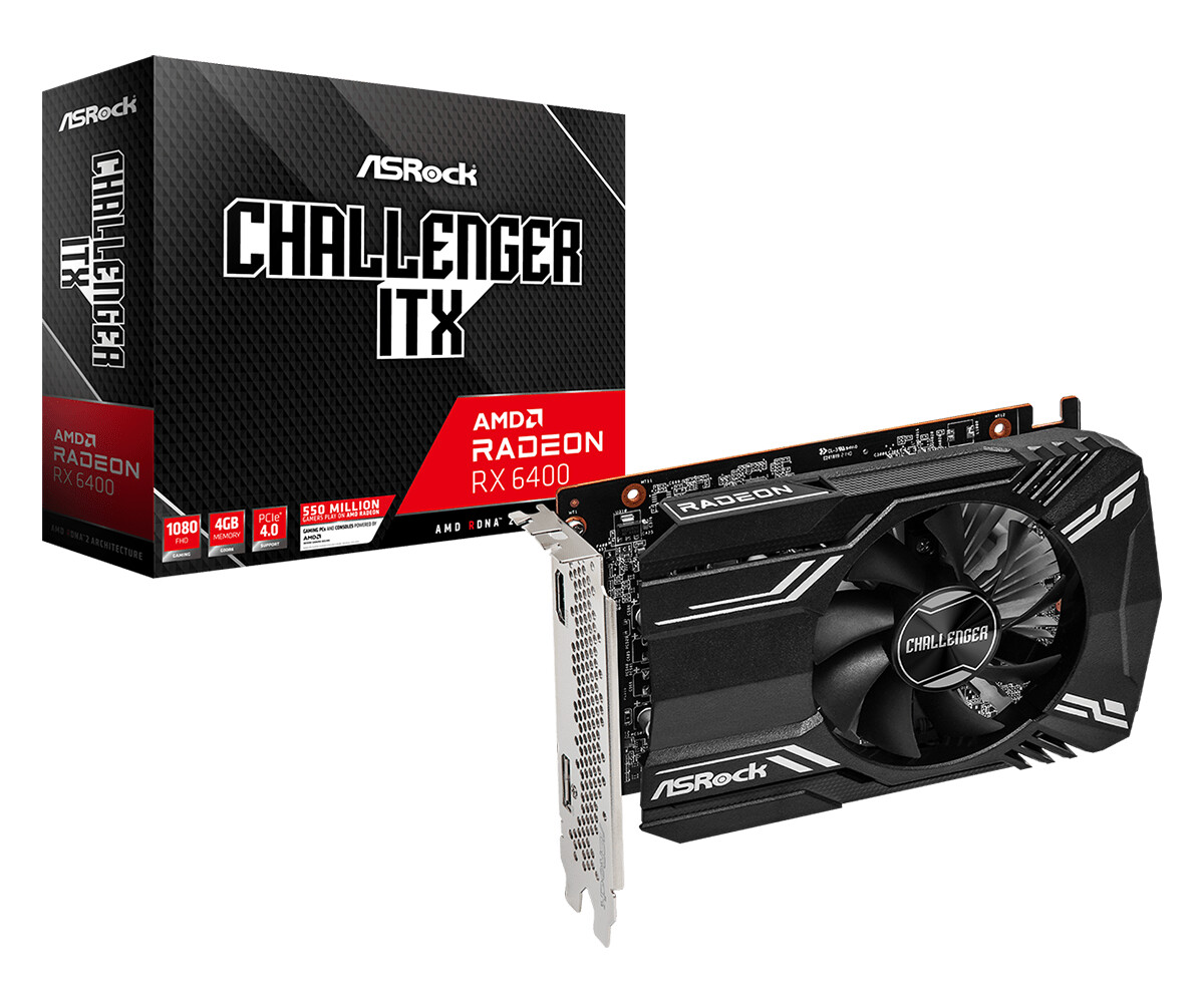 Asrock Launches The Radeon Rx 6400 Challenger Itx Graphics Card