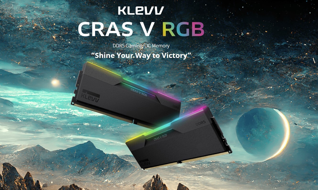 KLEVV CRAS V RGB and BOLT V DDR5 Gaming Memory -