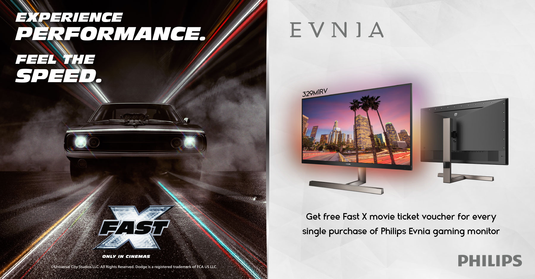 Promo: Get Fast X Movie Tickets With A Brand New Philips Evnia Gaming Monitor