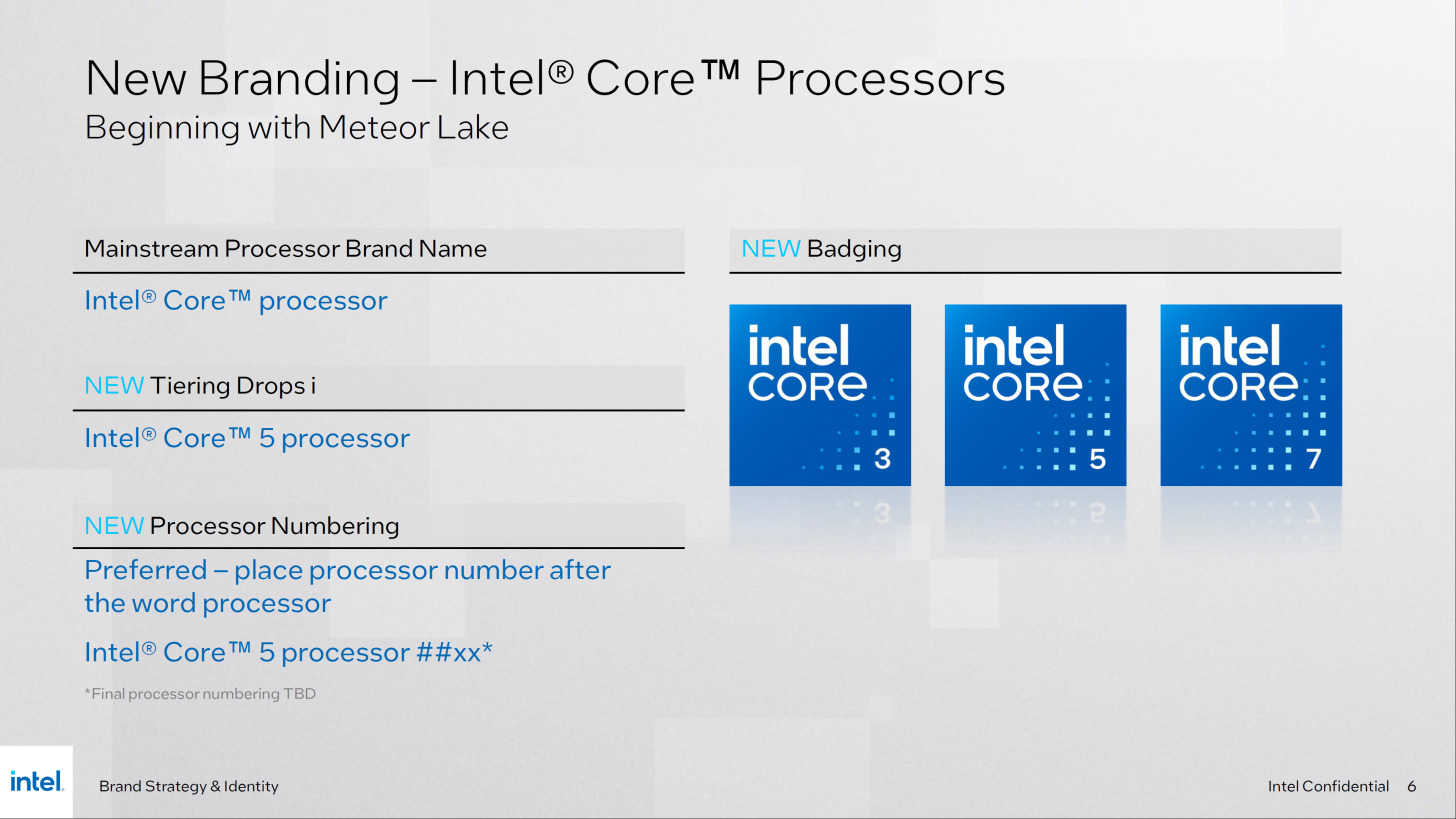 Intel Formally Ends "Core i" Brand -