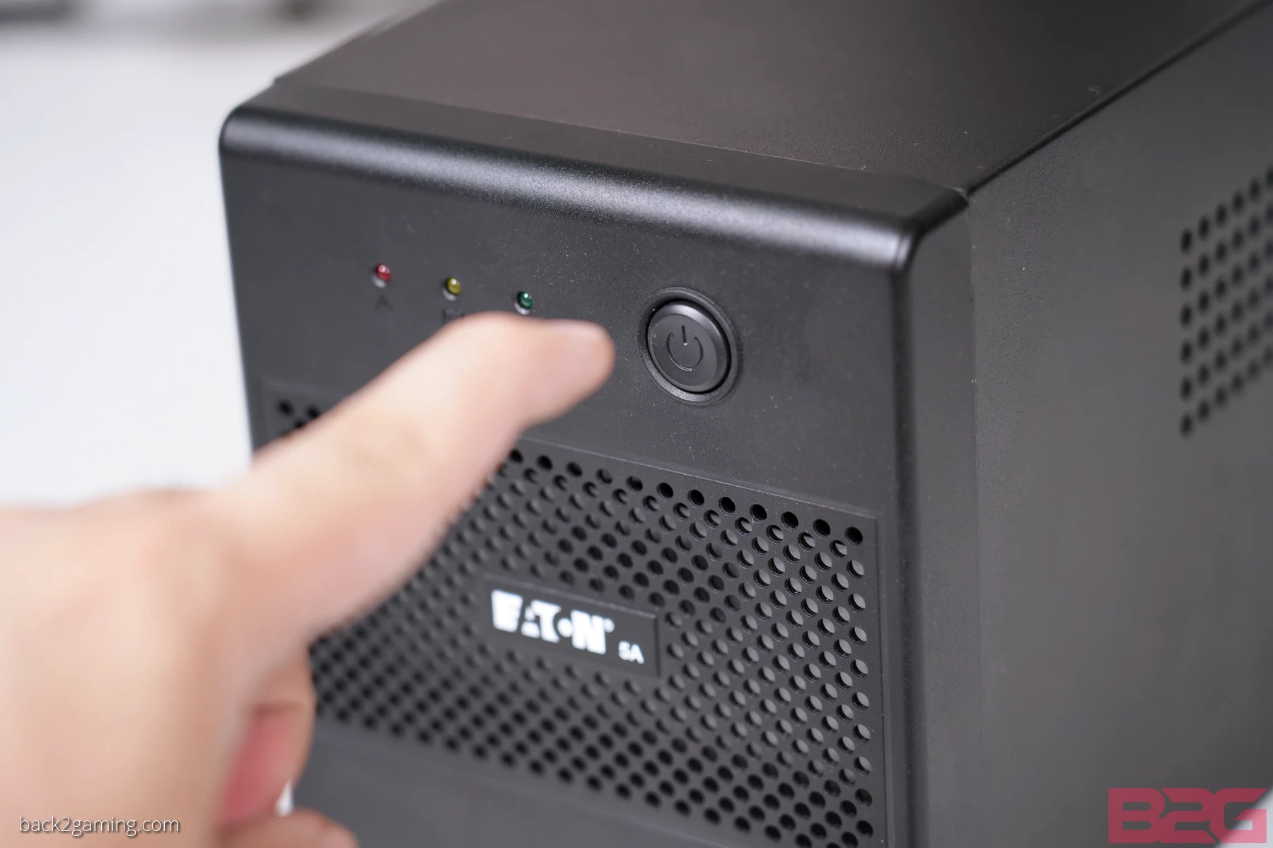 Eaton 5A Ups Review - Affordable Power Backup For Daily Use 17 Man powering on UPS