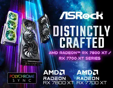 ASRock Radeon RX 7800 XT and RX 7700 XT GPUs