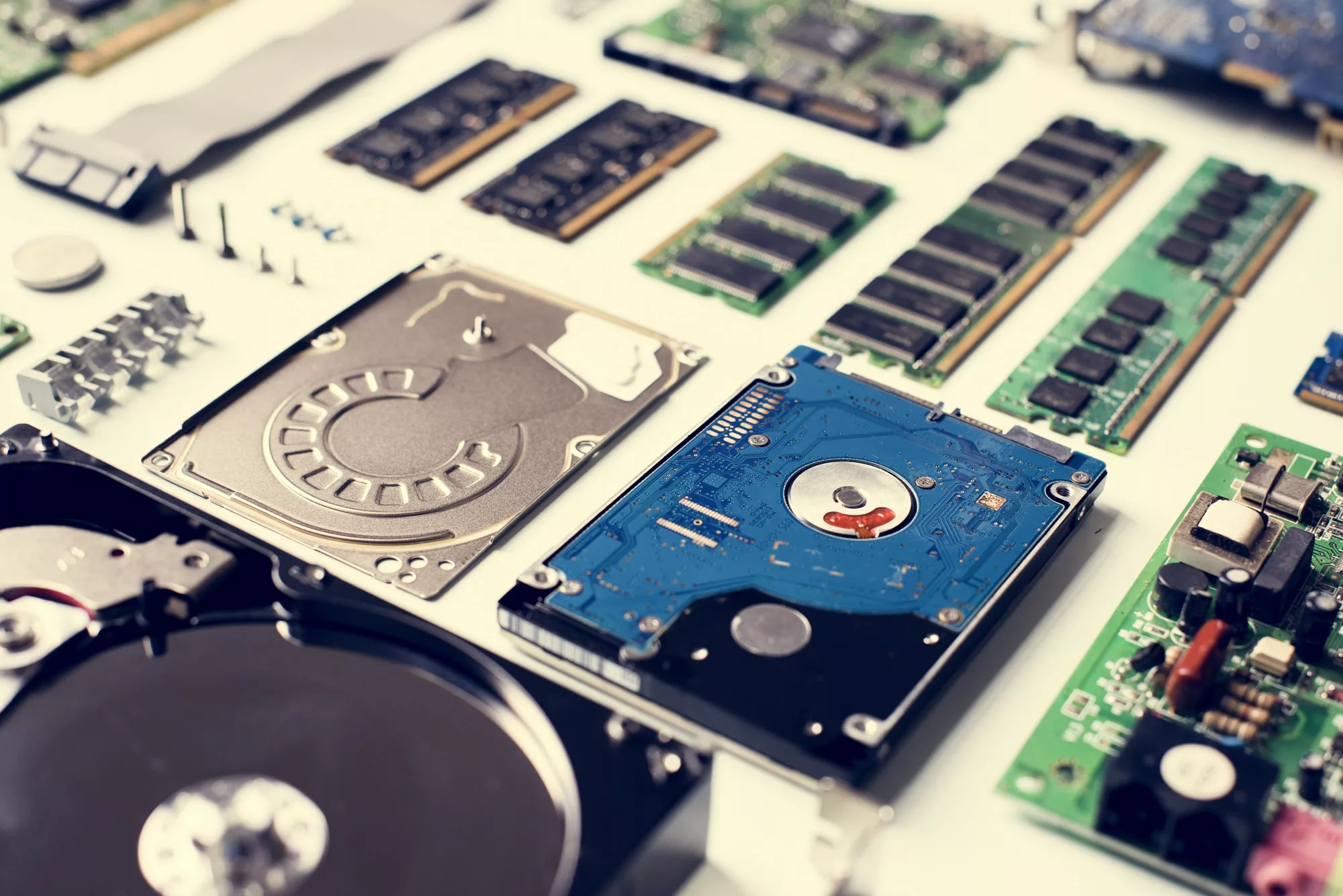 Closeup Of Computer Hard Disk Drive
